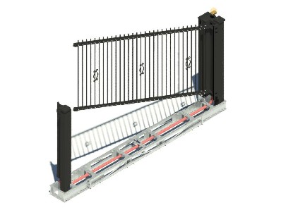 disegni 3D cancello alzata "THE KINDLY GATE" soluzione ELCEN-BLOK - mod. "bari po" nero 1 anta THE KINDLY GATE SOLUZIONE ELCEN-BLOK UNA ANTA MODELLI 3D