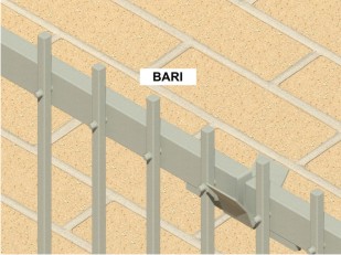 particolare lance bari cancello ad alzata con lance bari