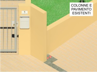 cancello ad alzata nel caso di colonne e pavimento finito cancello ad alzata nel caso di colonne e pavimento finito