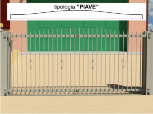 cancello alzata verticale "THE KINDLY GATE" versione piave cancello alzata linea piave