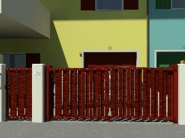 guarda il video del cancello ad alzata "THE KINDLY GATE" modello PRIVACY con doghe più larghe cancello ad alzata versione privacy