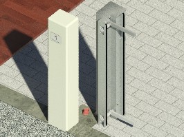 posa "THE KINDLY GATE" nel caso di colonne e pavimento gi&agrave; realizzate 